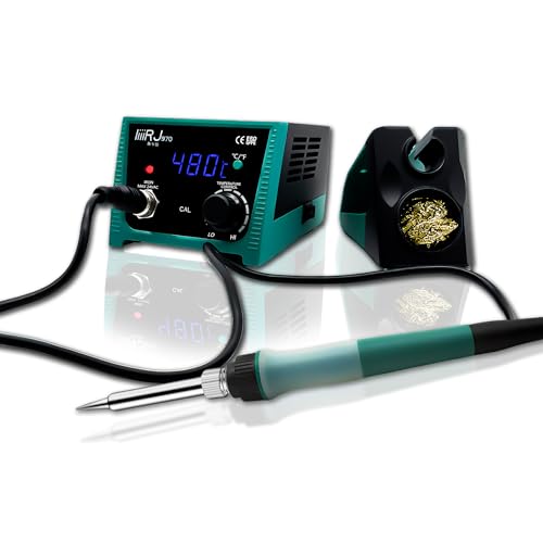 Digital Soldering Station – 75W LED Display, Ceramic Heating, Adjustable Temperature (392°F–896°F), C/F Switchable, ESD Safe for Electronics Repair