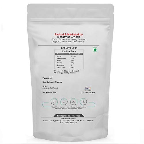 Dietofy Barley Flour 1kg, A Healthy Diet Solution