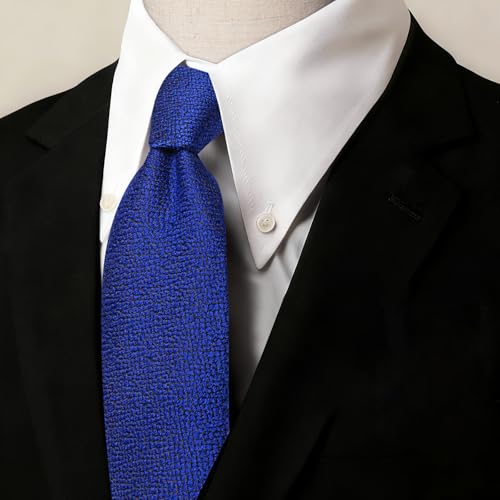 Image of Barry.Wang Skinny Ties for Men Cashmere Wool Blend Necktie with Tie Clip