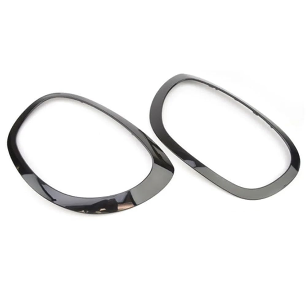Scheinwerferblende für Ring für Mini Countryman F60, schwarzer ABS-Scheinwerfer für Blende, Ersatz, kompatibel mit BMW Mini für Cooper 2016–2021