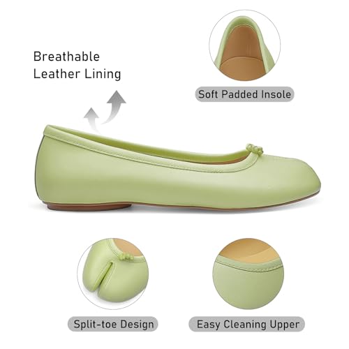 Image of Tabi Shoes Women Split Toe Shoes Wide Width Ballet Flats Comfort Casual Work Shoes for Women Office