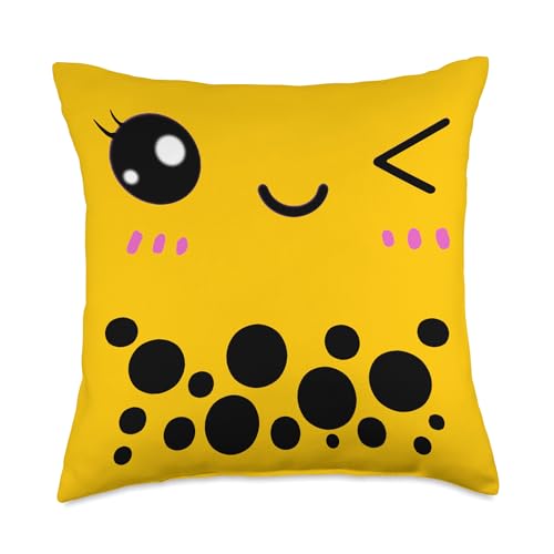 Mango Milk Boba Tea Kawaii Boba Bubble Tea Halloween Throw