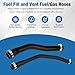 Fuel Fill and Vent Hose Kit w/ 4 Clamps 52100131AD 52100132AB Compatible With Jeep XJ 2.5L 4.0L 1997-2001