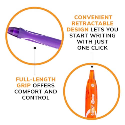 BIC Gel-ocity Quick Dry Fashion Bolígrafos Gel Retráctiles x4 miniatura 4