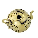 Toyvian Filtro de Té de Acero Inoxidable Resistente y Duradero Colador para Infusiones Accesorio de Cocina y Tetera Color Dorado