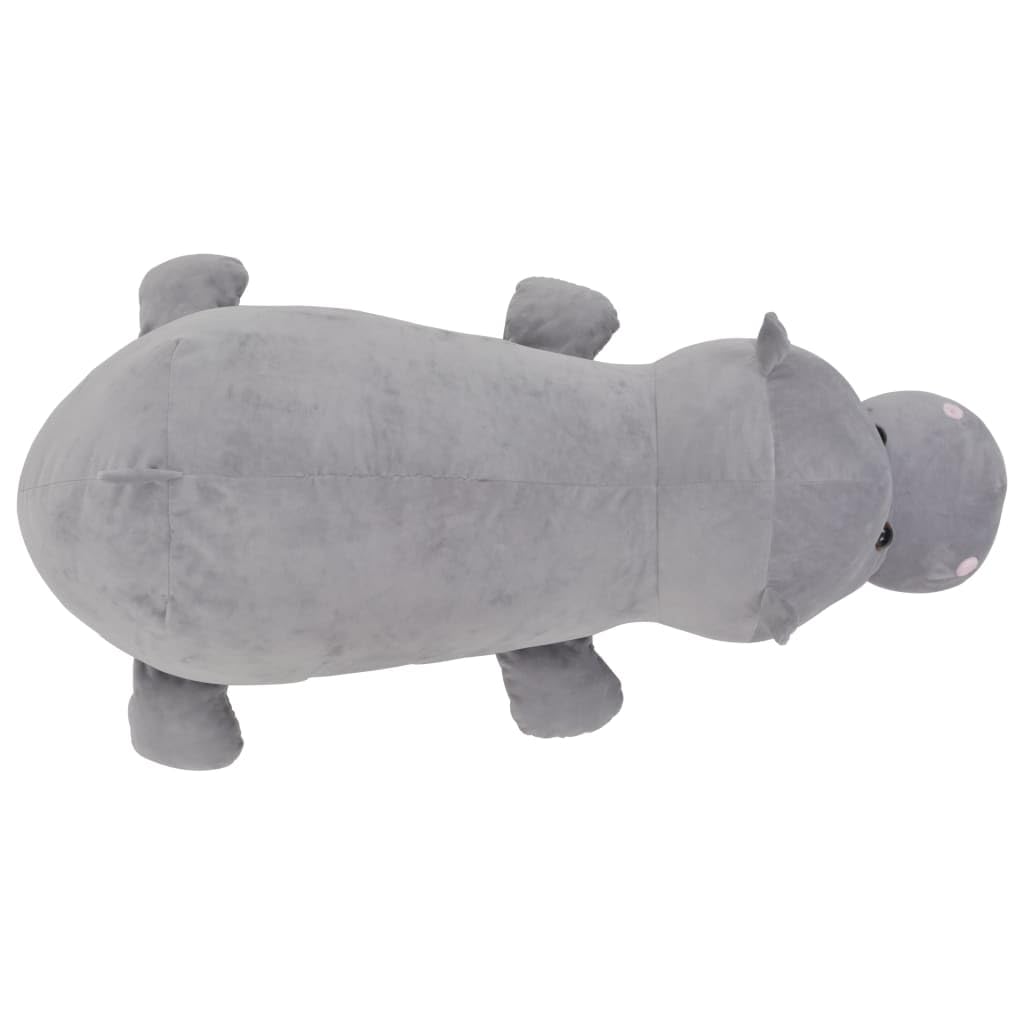 Hippo pluszak pluszowy, szary, miękka maskotka 100 x 30 cm, wypełnienie bawełniane, zabawka do pokoju dziecięcego, prezent dla chłopców i dziewczynek, do zasypiania, przytulania, towarzysza