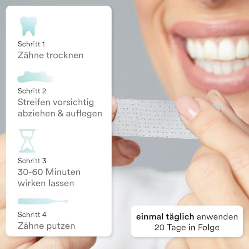 Uniquesmile Zahnaufhellungsstreifen Testsieger 2024 – Whitening Strips ohne Peroxid – Zahnbleaching schonend zum Zahnschmelz… – Ansicht 3