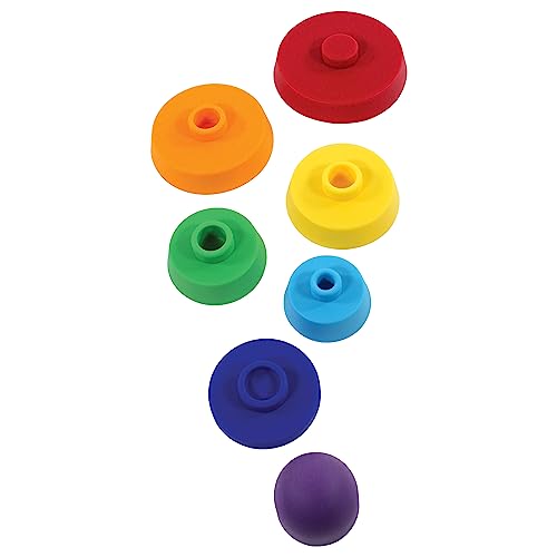 Image of Hudson Baby Silicone Stacking Toy, Rainbow, One Size