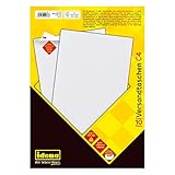 Papierstärke 100 Gramm Idena 10233 - Versandtasche C4, 100 g/m² extra starke Qualität, haftklebend, ohne Fenster, weiß, 10 Stück