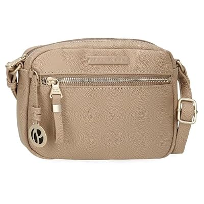 Pepe Jeans Elia Borsa a tracolla Beige 21 x 14 x 5 cm Pelle sintetica by Joumma Bags, Beige, Taglia unica, tracolla
