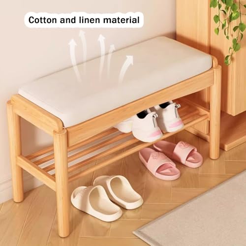 Banc d'entrée avec rangement pour chaussures compact pour optimiser les couloirs
