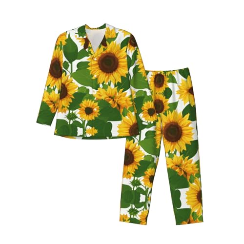 Pyjama à manches longues homme tournesol pour vos soirées cocooning