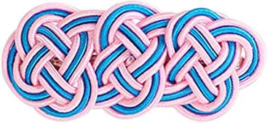 藤(ラタン)の淡路結びバレッタ  生成 藤(ラタン)の淡路結びバレッタ 生成