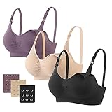schalen bh ohne bügel große größen Weich und bequem - Still bh baumwolle aus 90% Nylon und 10% Elasthan, weich, bequem und atmungsaktiv, hohe Elastizität und reizt die Haut nicht. Verstellbare Schultergurte, abnehmbare Polster und BH-Extender stellen sicher, dass sich der BH an normale Schwankungen der Brustgröße von der frühen / mittleren / späten Schwangerschaft bis zum Stillen anpassen kann.