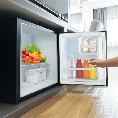 Image of Amazon Brand - Solimo Mini Fridge with Direct Cooling Technology | Ideal for Home, Office, Dorm Room | Personal Minibar | Compact Size | Black (45 Liters)