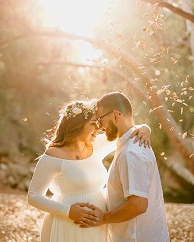 Vividsun Wedding Bridal Green Leaf Flower Crown Eucalyptus Floral Crown Maternity Photo Props (A/White) #TOP3