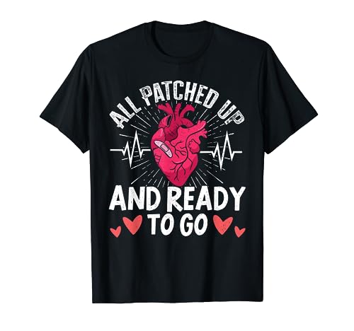 Cirugía de corazón abierto Bypass Concientización Corazón Todo Parcheado UpAnd Camiseta