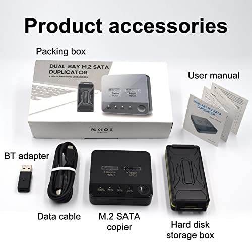Duplicador M.2 SATA para recuperar datos y clonar discos estropeados sin PC 2