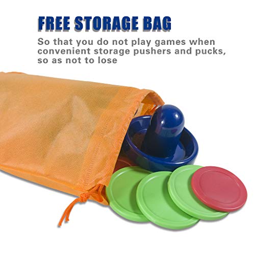 Golden field Air Hockey Pucks and Paddles,Set 4 Pushers and 8 Pucks,Air Hockey Accessories,Two Sizes of Pucks,Suitable for Hockey Tables Over 4 feet
