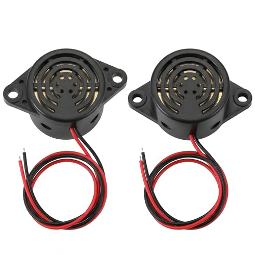 Buzzer Sonore Alarme Voiture Moto, Buzzer Piézo Actif 3-24V DC, Avertisseur Sonore Continu 100 DB...