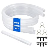 Ice Maker Drain Tube Fit for GE 2.0, Water Line Replacement for Original GE Opal Nugget Countertop Ices Maker, External Silicone Water Tube Fit for Opal Ice Maker Tubing Replacement Parts