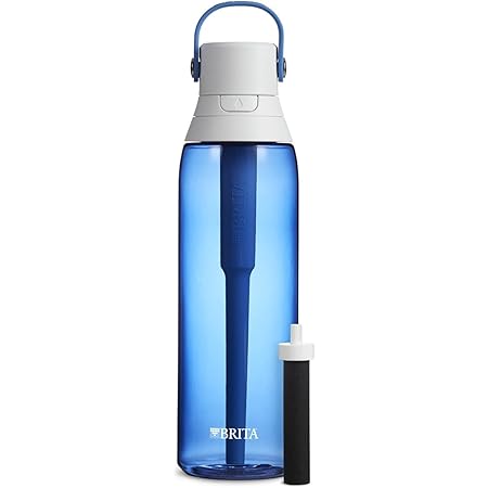 Brita Plastic Water Filter Bottle, 26 oz, Sapphire