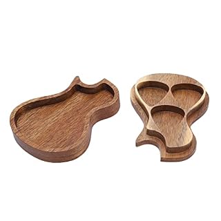 Jeanoko Support de boîte à médiators, boîte de Rangement en Bois Massif à Motifs, Cadeau Robuste pour Basse pour… - Les Beatles, Paul McCartney, John Lennon, RIngo Starr, George Harrison