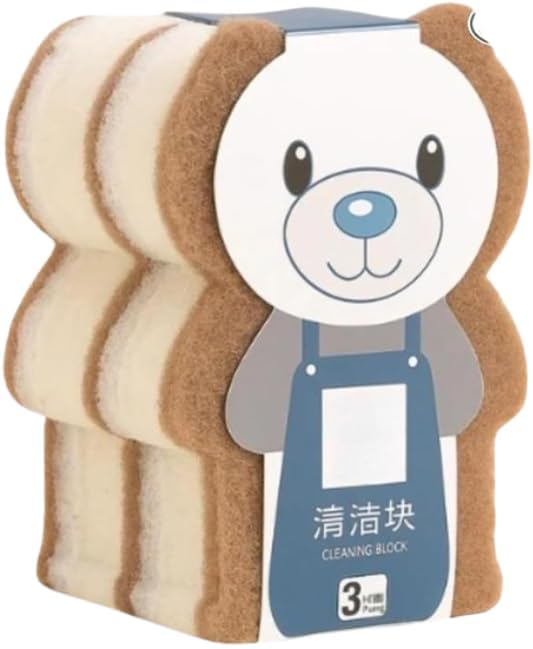 Bear-Shaped Loofah Exfoliating Body Scrubber | 2-in-1 Natural Luffa Bath Sponge for Men & Women | Eco-Friendly Deep Cleansing Scrub for Glowing Skin | Durable & Soft Exfoliator for Shower PACK OF 1-image-0