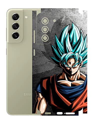 Image of AtOdds - Compatible for Samsung Galaxy S21 FE (5G) Mobile Back Skin Film Wrap (Coverage - Back+Camera+Sides) (Goku)