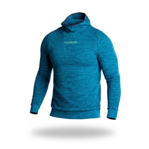 HANKER Felpa Sportiva Uomo Donna con Cappuccio, Felpa Termica Tecnica Trekking Soft-Air Plus Leggera e Confortevole
