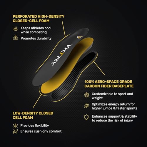 Plantillas VKTRY Gold Carbon Fiber para calzado con tacos miniatura 4
