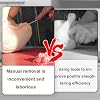 CNQLIS Lung Remover Tool for Easy Evisceration of Poultry Lungs  with Two Plucking Clips Suitable for Eviscerating Chicken and Ducks Rubber Handle Easy Clean Materials