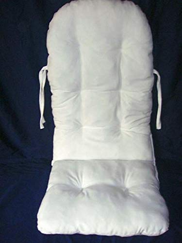 Schaukelstuhl - Auflage weiß Uni 120x50 deutsche Herstellung schön weich Cover