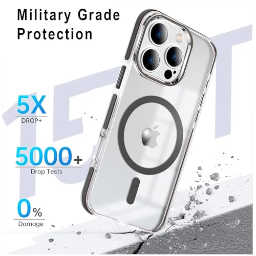 Image of MINTZZ ️ for iPhone 16 Pro Max Case, Compatible with MagSafe, Military-Grade Protection, Yellowing Resistant, Scratch-Resistant TPU Back, Magnetic Phone Case for iPhone 16 Pro Max Black