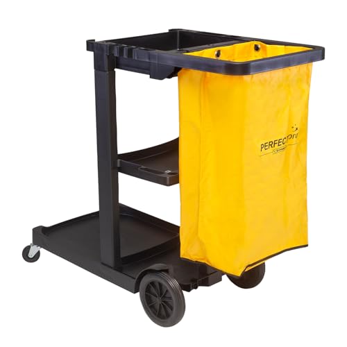 Perfect Pro, Carro de Limpeza Funcional Basic Black, Com Rodas, A...