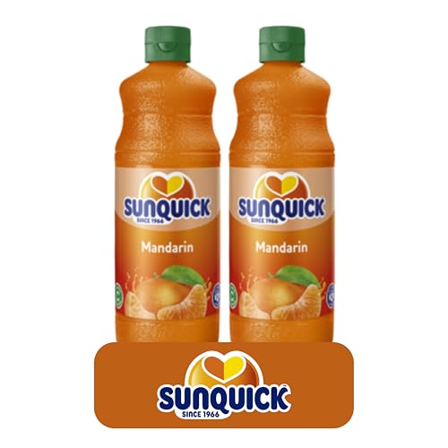 Sunquick Real Fruit Concentrate Juice | 100% Fruit Juice, No Artificial Flavors, Colors, or Sweeteners | Rich in Vitamin C for a Refreshing Taste | (2 Pack, Mandarin)