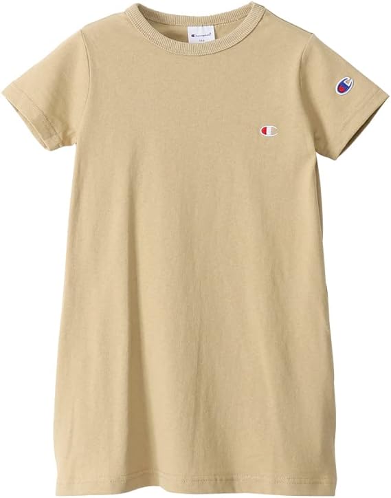 Amazon Champion チャンピオン Tシャツワンピース 半袖 綿100 キッズ 110 1 130 140 150 160 チュニック 半袖tシャツ ワンピース カットソー ブランド 人気 子供 女の子 ガールズ ワンピース チュニック 通販