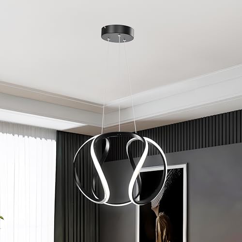 Image of Smartway Theol 66W LED Hanging Pendant Light | 3 Color Modes (Warm, Natural & Cool White) | Modern Decorative Ceiling Lamp for Bedroom, Living Room, Dining, Cafe & Office