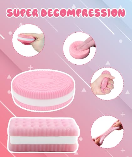 Image of Taba Squishies, Soft Silicone Stress Relief Toys for Adults & Kids, Fufu Squishy Anxiety Relief Set, Squishy Sensory Fidget Toys for Office, Study, and Travel (Pink)