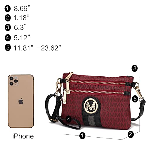 Image of MKF Collection Crossbody Bag for Women, American Flag Shoulder Bag, Vegan Leather Wristlet Bag Handbag Purse by Mia K