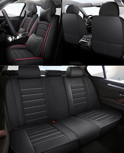 トヨタ・bB QNC20型 に適用車 シートカバー 新型 5席車 クッションー カーシートカバー 汎用 車 クッション 全天候型 ー 汚れ防止 取付簡単 滑り止め 車 座布団 防水 全天候型 汚れ防止 取付簡単 滑り止め 収納便利(黒赤,腰枕首)