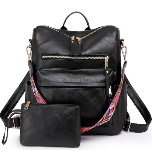 Image of Women's Fashion Backpack Purse for Women Leather Multipurpose Design Ladies Shoulder Bag Travel bag Satchel Handbags