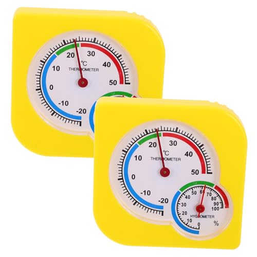 POPETPOP 2Pcs Accurate Temperature Humidity with Display Versatile Wall Mount Desktop Use for
