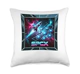 SPCX Space Logo with Orbital Solar Panels Throw Pillow