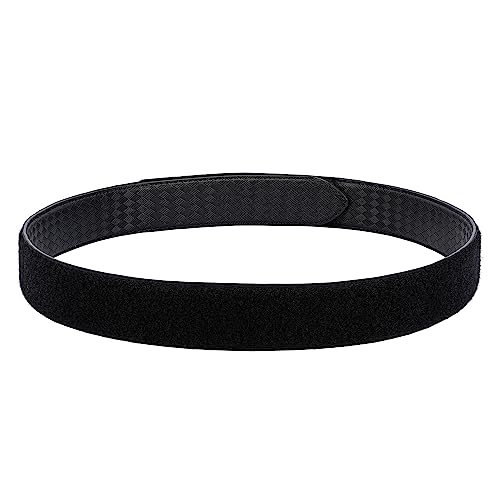TACNEX Inner Belt with Loop Liner Police Reversible Leather Under Duty Belt Buckleless for Law Enforcement Security 1.5 Wide Basket Weave L