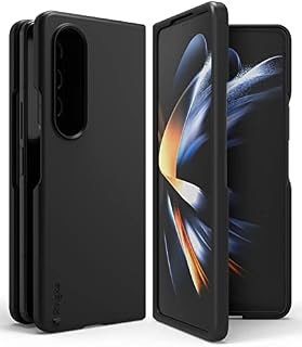 Ringke Slim Case Compatible with Samsung Galaxy Z Fold 4, Soft Coating Hard Thin Premium PC Lightweight Protective Phone Cover for Z Fold4 5G (2022) - Black