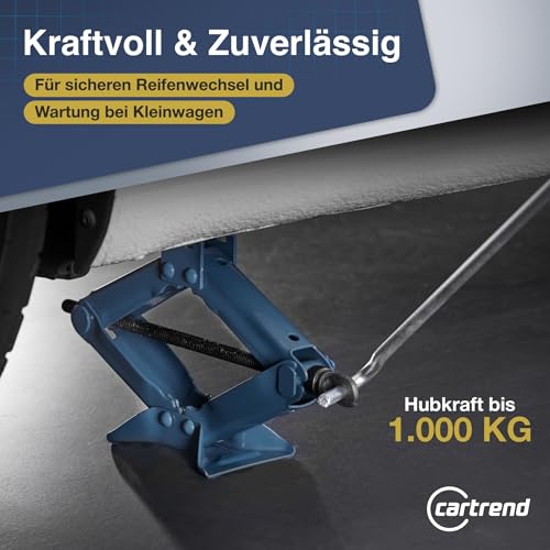 Cartrend Scherenwagenheber, Tragkraft bis 1000 kg, Wagenheber für Werkstatt und Hobby, gefertigt...