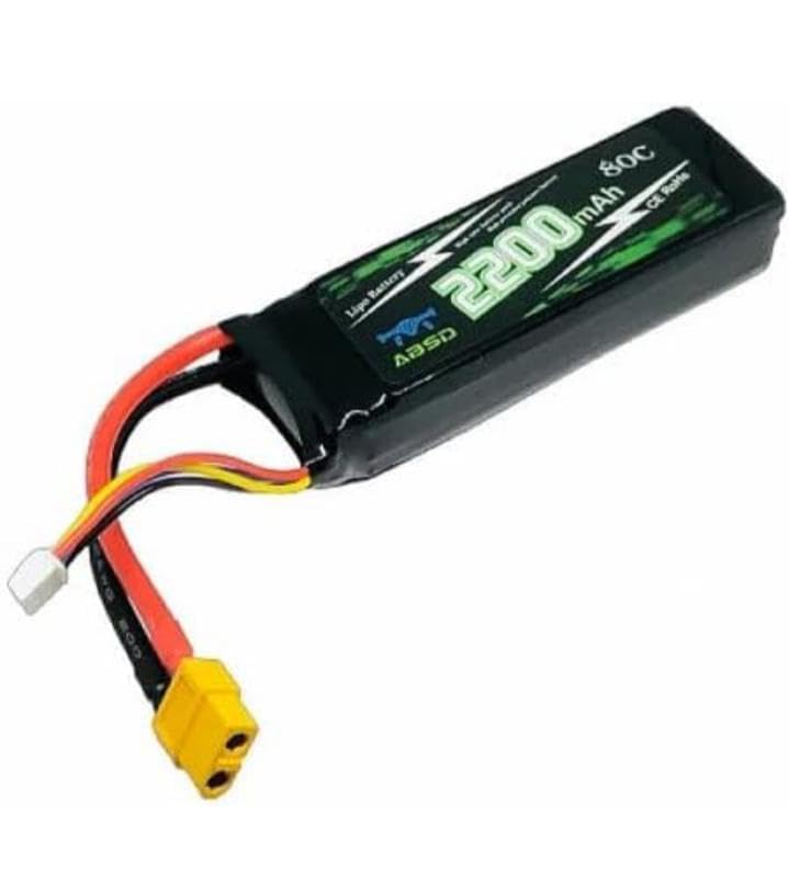 Image of 11.1V 2200mAh 3S 80C Lithium-Polymer Rechargeable Battery