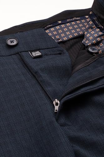 Image of Louis Philippe Men's Slim Fit Everyday Smart Wear Comfort Stretch Work Ready Checks Formal Trouser