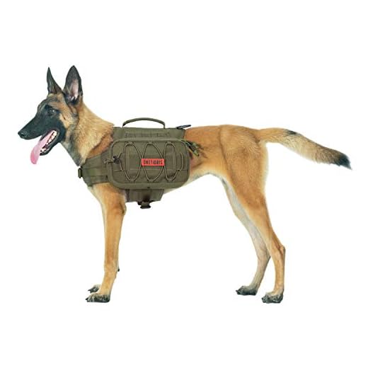 OneTigris Mammut hund ryggsäck 2.0 version tår camping vandring hund ryggsäck för M/L storlek hundar återanvändbar förpackning (L, ranger grön)